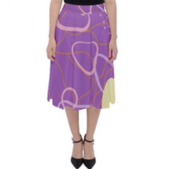 Abstract Purple Pattern Design Classic Midi Skirt