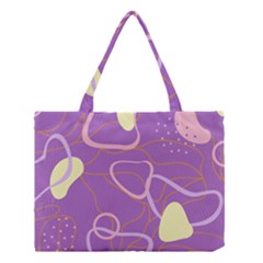 Abstract Purple Pattern Design Medium Tote Bag