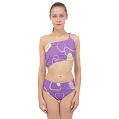 Abstract Purple Pattern Design Spliced Up Two Piece Swimsuit by brightlightarts