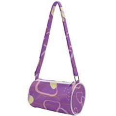 Abstract Purple Pattern Design Mini Cylinder Bag