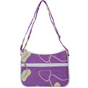 Abstract Purple Pattern Design Zip Up Shoulder Bag View3