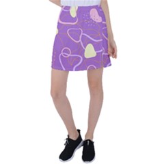 Abstract Purple Pattern Design Tennis Skirt