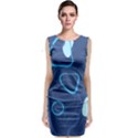 Abstract Blue Pattern Design Classic Sleeveless Midi Dress View1