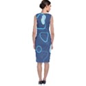 Abstract Blue Pattern Design Classic Sleeveless Midi Dress View2