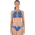 Abstract Blue Pattern Design Perfectly Cut Out Bikini Set View1