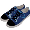 Abstract Blue Pattern Design Men s Low Top Canvas Sneakers View2