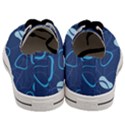 Abstract Blue Pattern Design Men s Low Top Canvas Sneakers View4