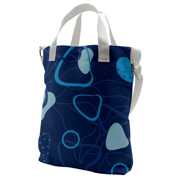 Abstract Blue Pattern Design Canvas Messenger Bag