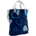 Abstract Blue Pattern Design Canvas Messenger Bag View2