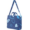 Abstract Blue Pattern Design Square Shoulder Tote Bag View1