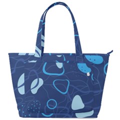 Abstract Blue Pattern Design Back Pocket Shoulder Bag  by brightlightarts