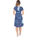 Abstract Blue Pattern Design Classic Short Sleeve Dress View4