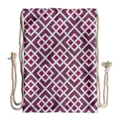 Two Tone Lattice Pattern Drawstring Bag (large)