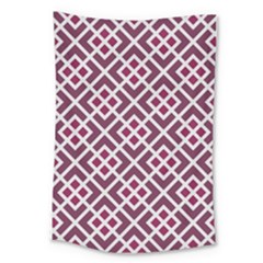 Two Tone Lattice Pattern Large Tapestry