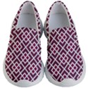 Two Tone Lattice Pattern Kids Lightweight Slip Ons View1