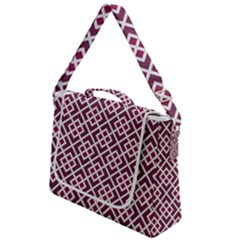 Two Tone Lattice Pattern Box Up Messenger Bag