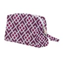 Two Tone Lattice Pattern Wristlet Pouch Bag (Medium) View2