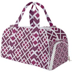 Two Tone Lattice Pattern Burner Gym Duffel Bag by kellehco