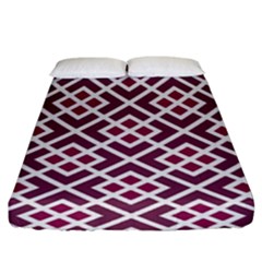 Two Tone Lattice Pattern Fitted Sheet (king Size)