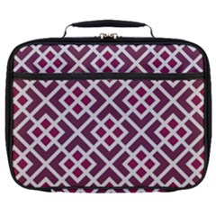 Two Tone Lattice Pattern Full Print Lunch Bag