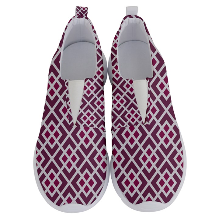 Two Tone Lattice Pattern No Lace Lightweight Shoes