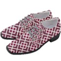 Two Tone Lattice Pattern Women Heeled Oxford Shoes View2