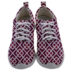 Two Tone Lattice Pattern Mens Athletic Shoes