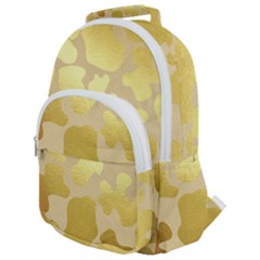 Glam Cow Print Pattern Rounded Multi Pocket Backpack