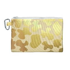 Glam Cow Print Pattern Canvas Cosmetic Bag (large) by kellehco