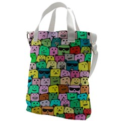 Colorful Cat Lover  Canvas Messenger Bag by kellehco