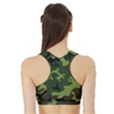 Forest camo pattern, army themed design, soldier Sports Bra with Border View2