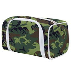 Forest Camo Pattern, Army Themed Design, Soldier Toiletries Pouch by Casemiro