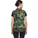 Forest camo pattern, army themed design, soldier Women s Puffer Vest View2