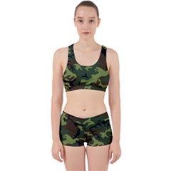 Forest Camo Pattern, Army Themed Design, Soldier Work It Out Gym Set by Casemiro