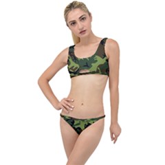 Forest Camo Pattern, Army Themed Design, Soldier The Little Details Bikini Set by Casemiro