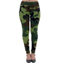 Forest camo pattern, army themed design, soldier Lightweight Velour Leggings View1