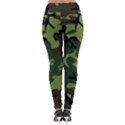 Forest camo pattern, army themed design, soldier Lightweight Velour Leggings View2