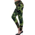 Forest camo pattern, army themed design, soldier Lightweight Velour Leggings View3