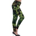 Forest camo pattern, army themed design, soldier Lightweight Velour Leggings View4