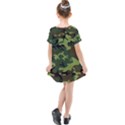 Forest camo pattern, army themed design, soldier Kids  Simple Cotton Dress View2