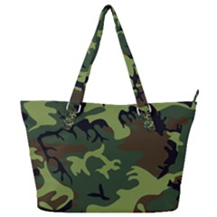 Forest Camo Pattern, Army Themed Design, Soldier Full Print Shoulder Bag by Casemiro