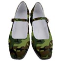 Forest camo pattern, army themed design, soldier Women s Mary Jane Shoes View1