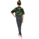 Forest camo pattern, army themed design, soldier Kids Mock Neck Tee View2