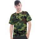 Forest camo pattern, army themed design, soldier Men s Sport Top View1