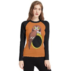 Whimisical Screech Owl Women s Long Sleeve Rash Guard