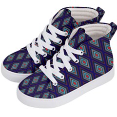 Colorful Diamonds Pattern3 Kids  Hi-top Skate Sneakers by bloomingvinedesign