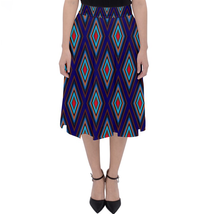 Colorful Diamonds Pattern3 Classic Midi Skirt