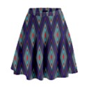 Colorful Diamonds Pattern3 High Waist Skirt View1