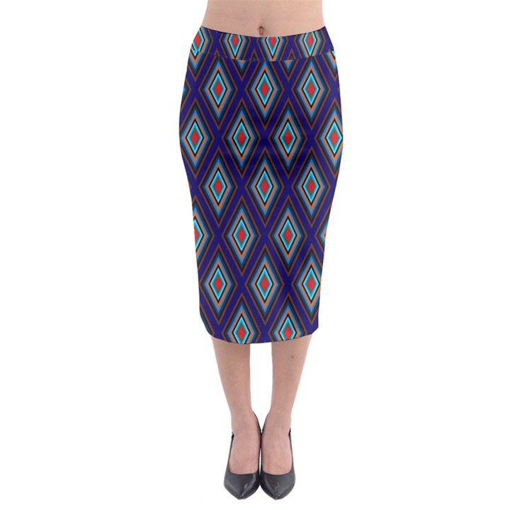 Colorful Diamonds Pattern3 Midi Pencil Skirt