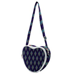 Colorful Diamonds Pattern3 Heart Shoulder Bag by bloomingvinedesign